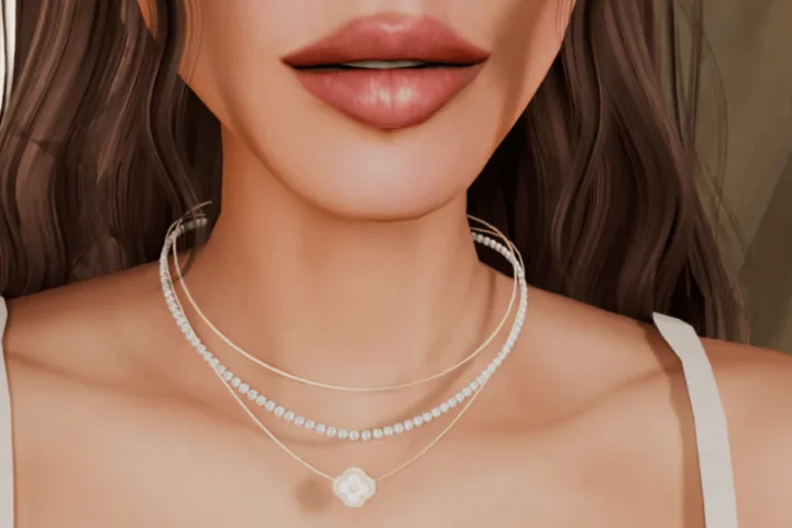 Crystal Clover layered necklace
