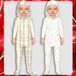 Toddler Soft Beige Hooded Pajamas