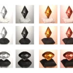 Plumbob and Diamond Sculptures
