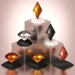 Plumbob and Diamond Sculptures