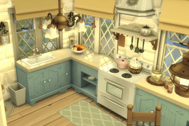 Little Blue Cottage Themed Kitchen