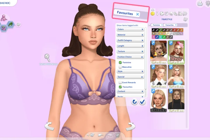 SIMS 4 CAS FAVOURITES MOD