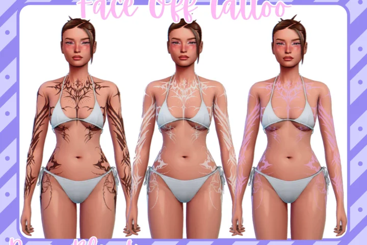 RavenBlends Face Off Tattoo