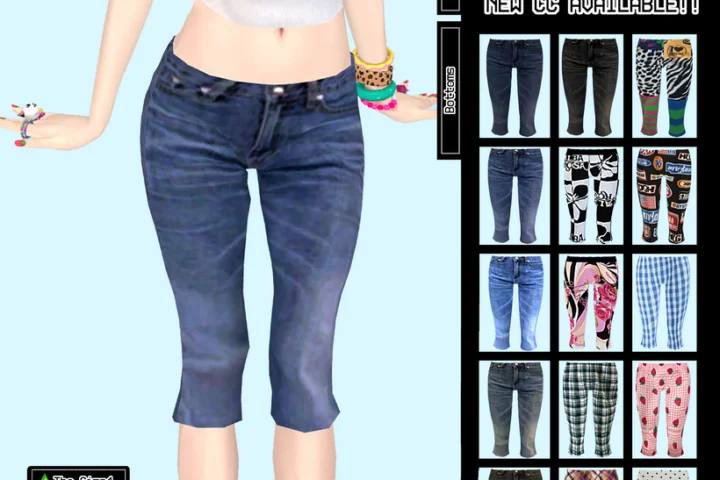 C / Y2K Capri Pants [15Swatches]