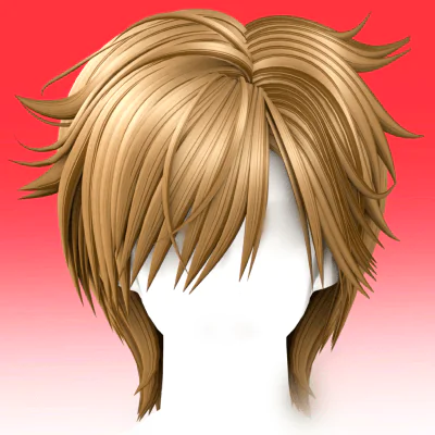 【SUSHI77】S335 spiky bangs with short hair (side covering the eyes)