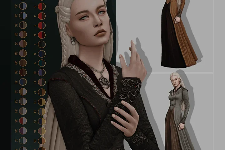 Medieval cc| Dragonstone Heiress Dress (House of the Dragon Inspired)