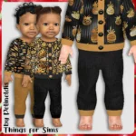 Infants Gold Luxe Pants