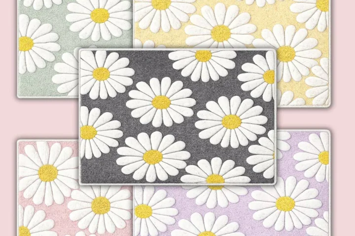 Daisy Daydreams – Plush Floral Daisy - Rug Collection