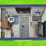 Simple, tiny bathroom