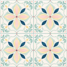 Blossom & Breeze – Pastel Heritage Floor Tile Collection