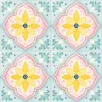 Blossom & Breeze – Pastel Heritage Floor Tile Collection