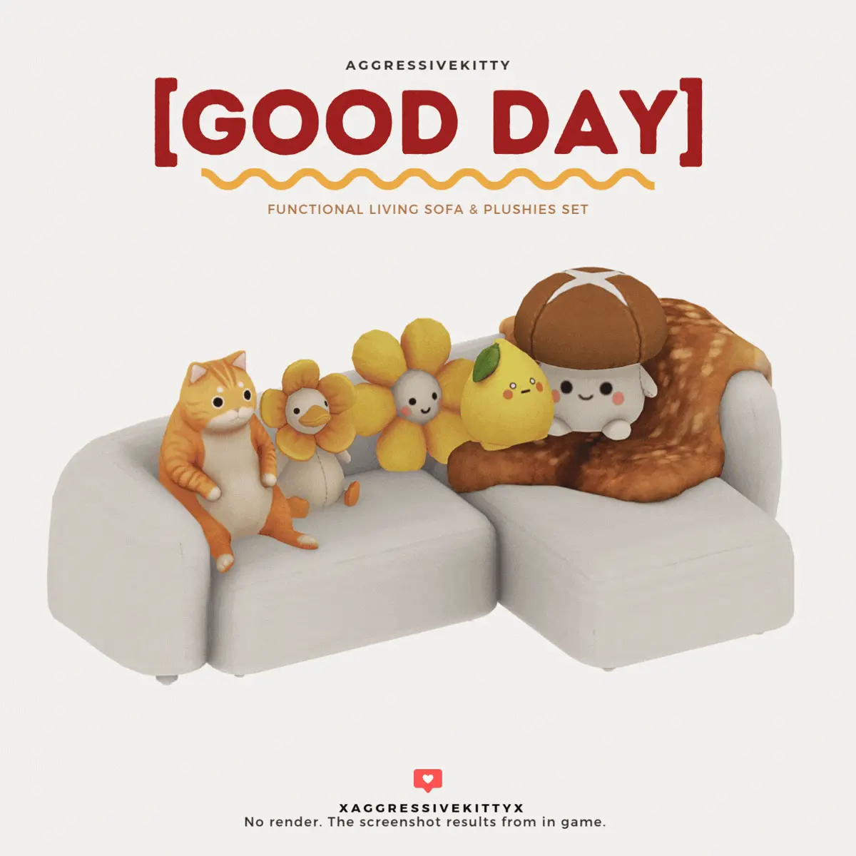 GOOD DAY Functional Living Sofa & Plushie Set