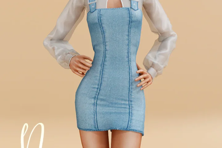 Платье - Dress Nora Pinafore Over Shirt
