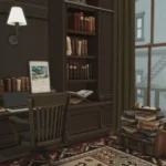 Cozy Library Study | Reading Nook & Home Office | CC Room