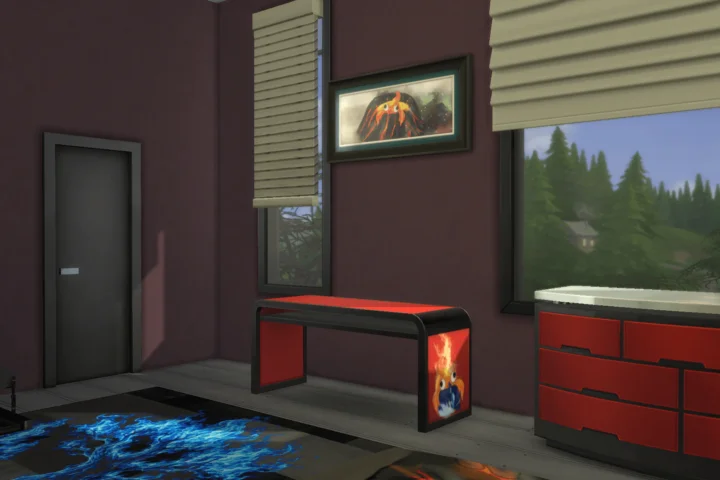 Void Critter Sims 4 recolor CC Child bedroom Fire