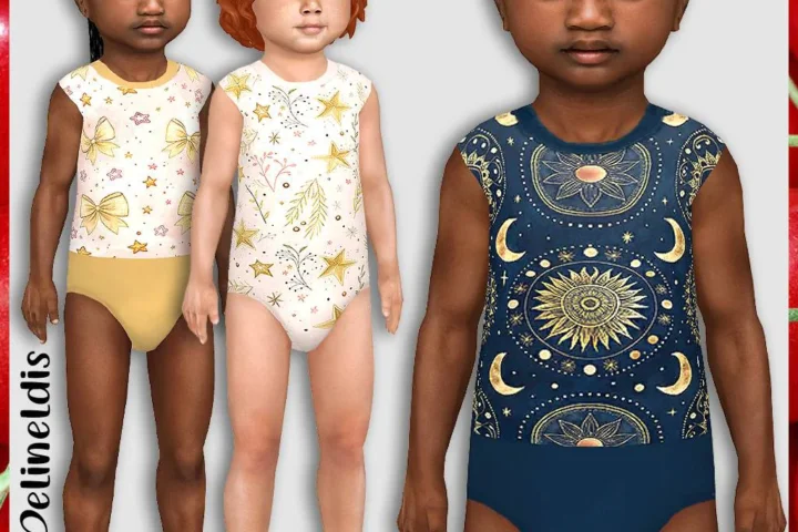 Toddler Celestial Blush and Navy Bodysuits