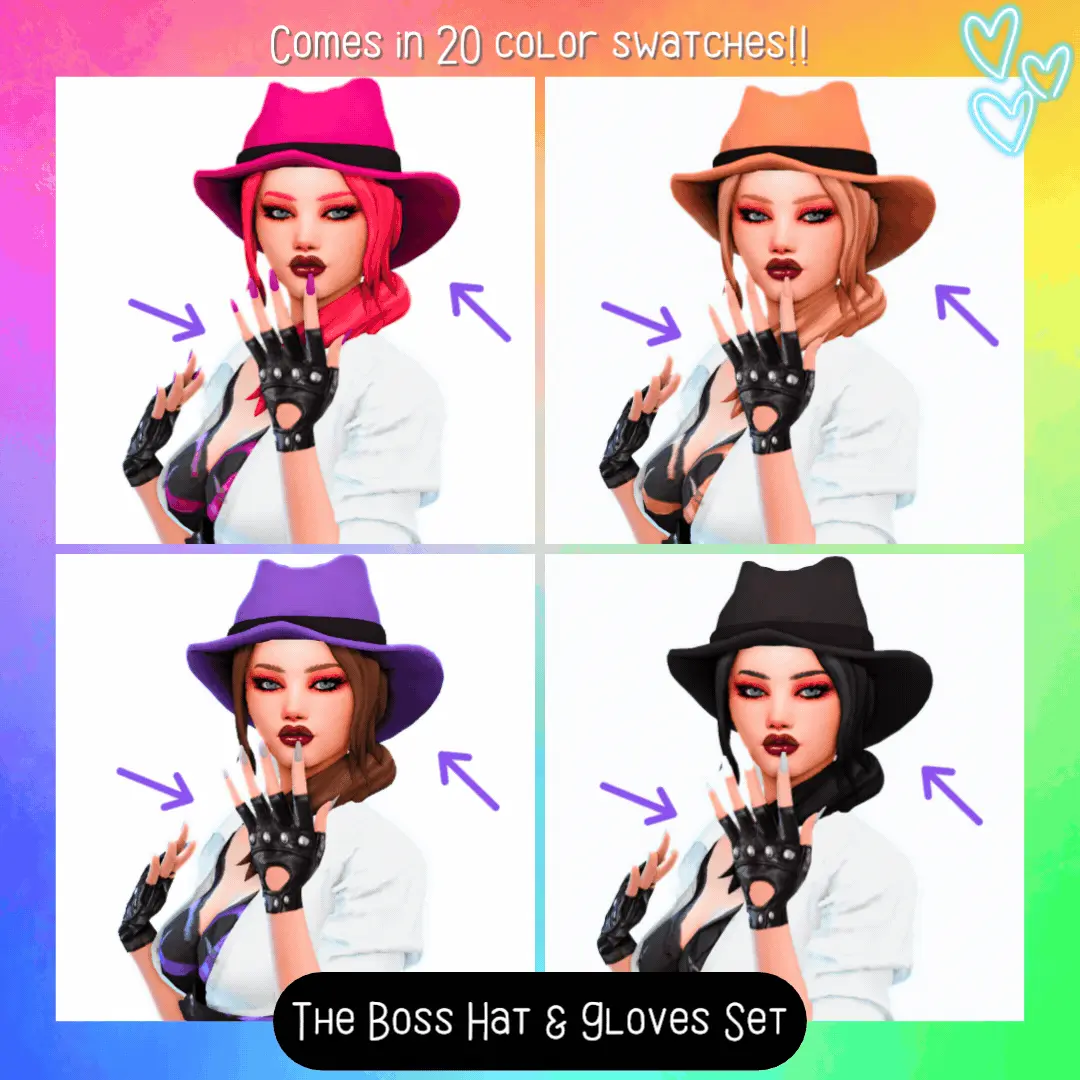 [JBTN] The Boss Hat and Gloves Set
