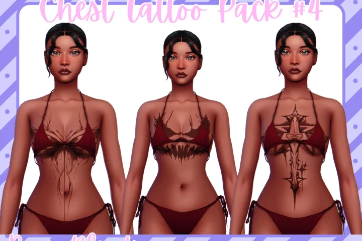 RavenBlends Chest Tattoo Pack #4