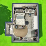 Simsphony - Cozy Crafty & Knitting Studio Bedroom