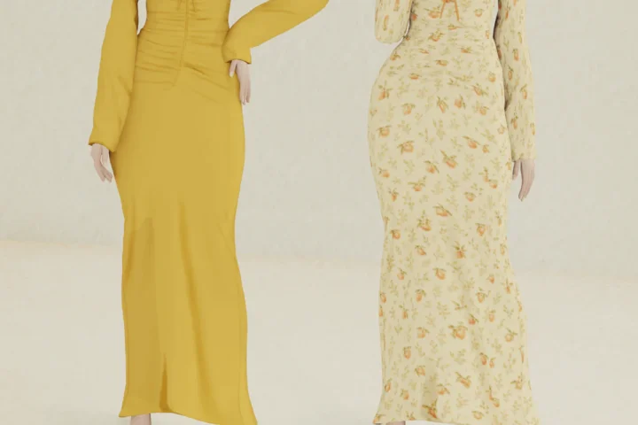 Heather Ruched Maxi Dress