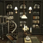 Simsphony - Dark Academia Victorian Office & Library