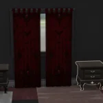 Crimson Nocturne Gothic Panel Curtain