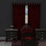 Crimson Nocturne Gothic Panel Curtain