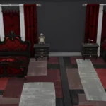 Crimson Nocturne Gothic Panel Curtain
