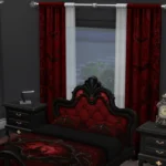 Crimson Nocturne Gothic Curtains Base Game