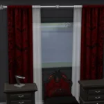 Crimson Nocturne Gothic Curtains Base Game