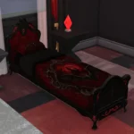 Crimson Nocturne Single Bed Base Game