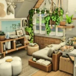 Simsphony - Cozy Green Botanical Gamer Room