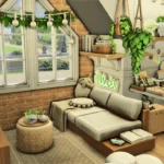 Simsphony - Cozy Green Botanical Gamer Room