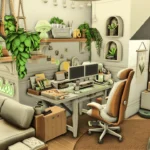 Simsphony - Cozy Green Botanical Gamer Room