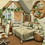 Simsphony - Cozy Green Botanical Gamer Room