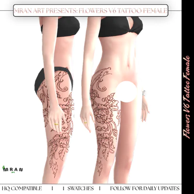 Flowers V6 Tattoo Female