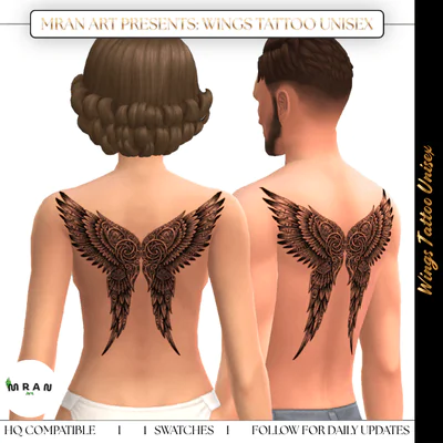 Wings Tattoo Unisex
