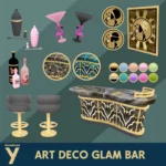 Art Deco Glam Bar Set