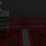 Crimson Nocturne Gothic Wall Paneling