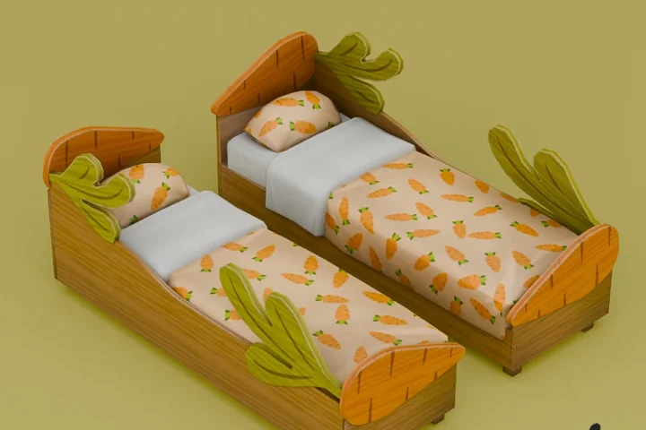The bed with carrot