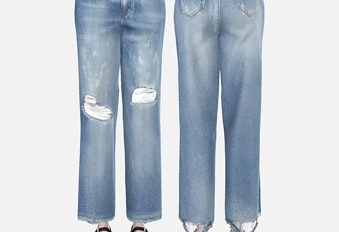 Джинсы - We11done Semi Wide Denim Pants