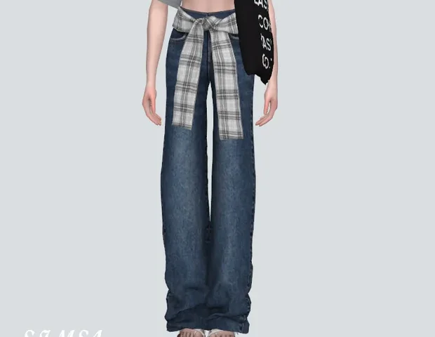 Джинсы - Tied Loose Fit Jeans