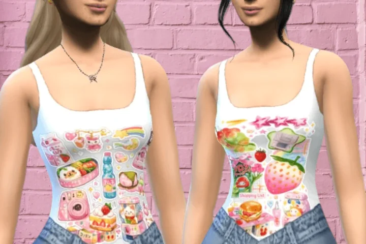 Sakura Snack Streetwear – 2‑Pack Kawaii Tank Tops