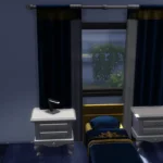 Royal Blue Gold Curtains Base Game