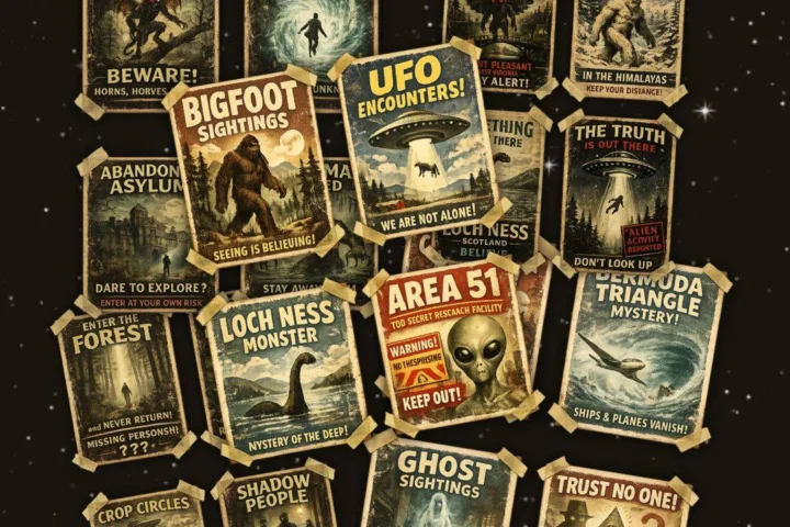 The Unexplained Files – Vintage Paranormal Poster Collection