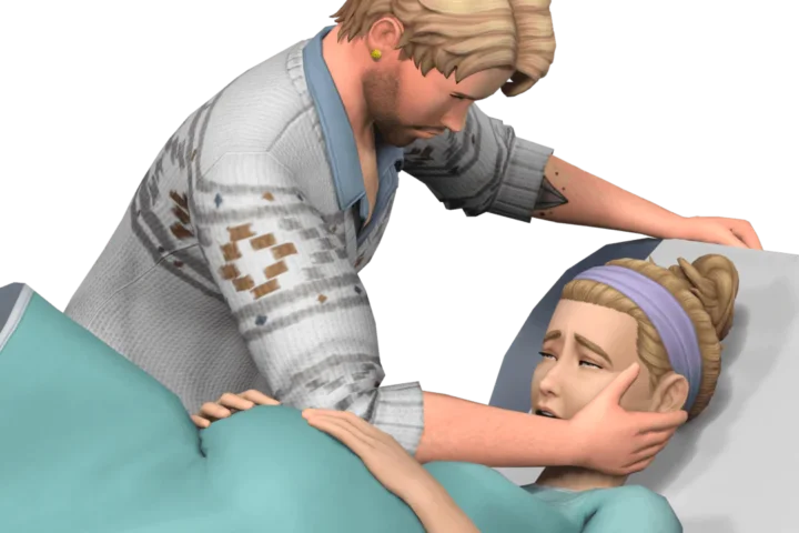 Sim in labour Posepack