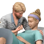 Sim in labour Posepack