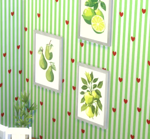 Set of 3 fruit paintings