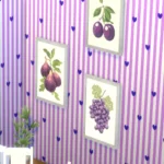 Set of 3 fruit paintings
