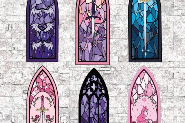 Stained Glass Window Sticker 6 Pack No.3.package